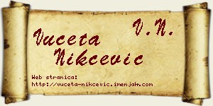 Vuceta Nikčević vizit kartica
